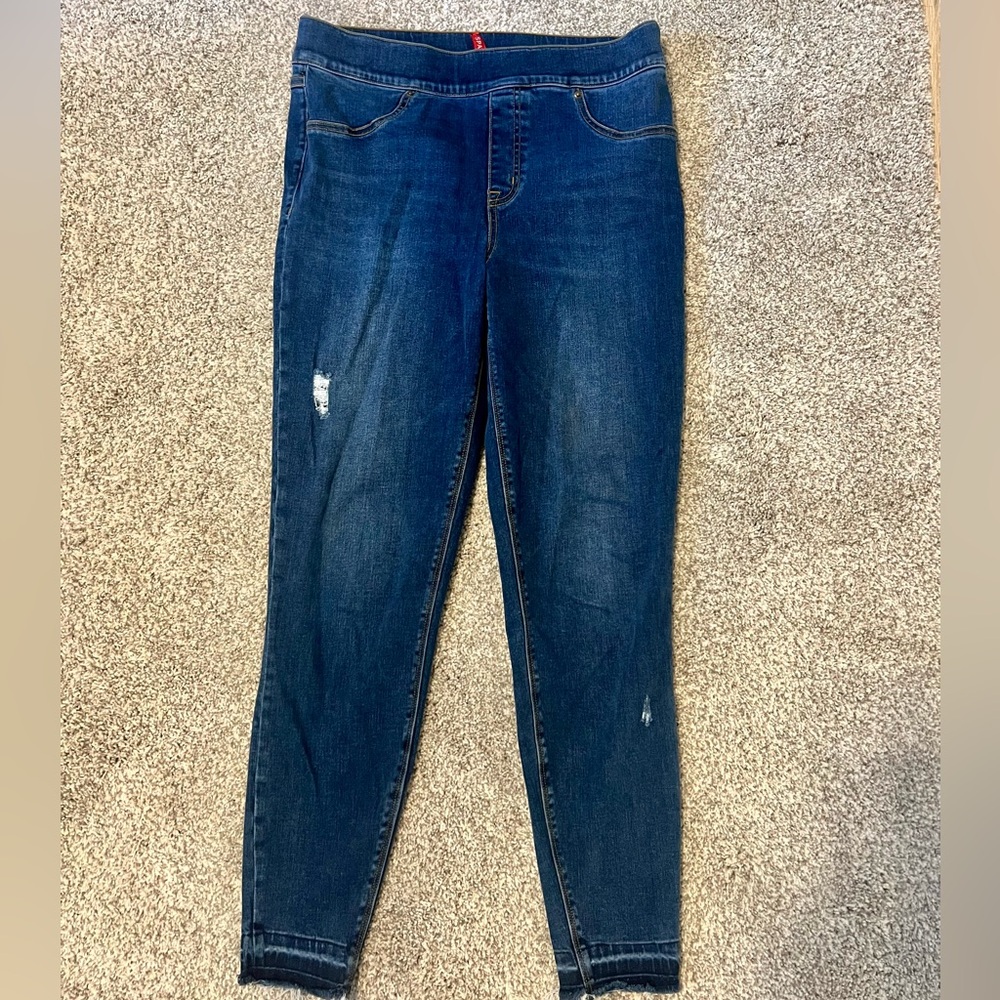 SPANX Distressed Skinny Jeans Size Large